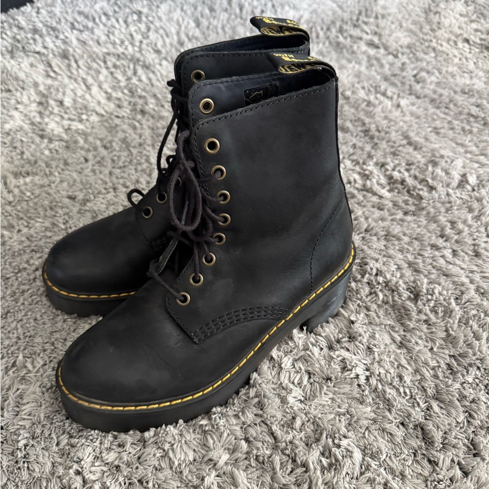 Dr. Martens Black Leather Women's Boots - Picture 3 of 9